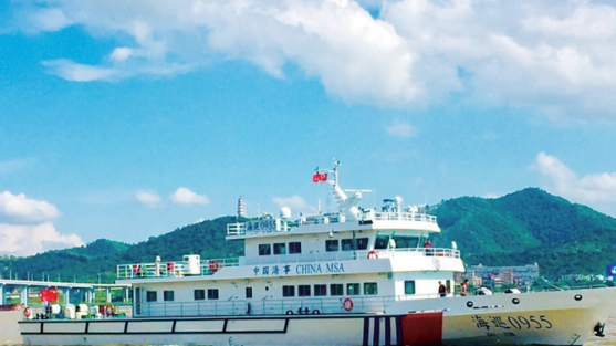 西江最大海事执法公务船列编 提升肇庆水域巡航救助能力