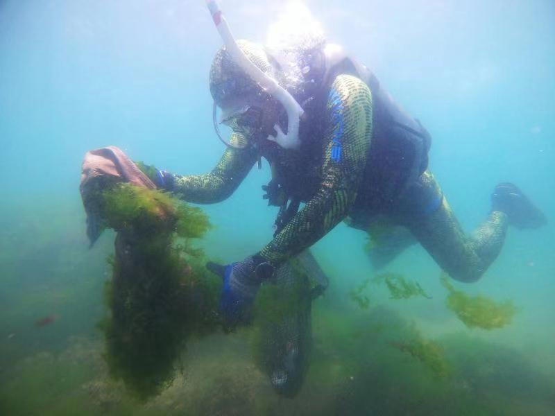 12名潜水员下海清理海洋垃圾100余公斤！南澳开展“世界海洋日-海洋保卫战”公益活动