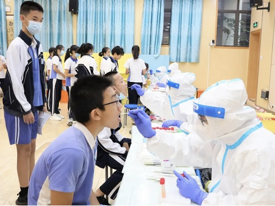 深圳中考考生、考务人员及同住人员100%完成考前核酸检测