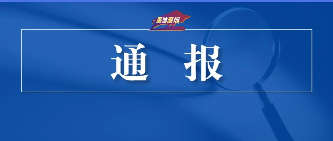 深圳市纪委监委通报4起违反中央八项规定精神典型问题