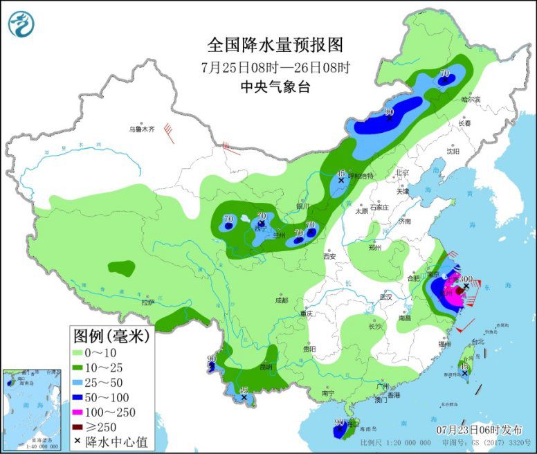 河南等地仍有分散性强降雨，台风“烟花”将影响华东沿海