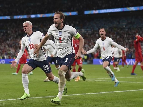 英格兰加时赛2：1淘汰丹麦，队史首进欧洲杯决赛
