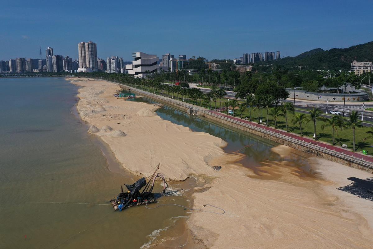 珠海市海天公园沙滩底层填沙完成！预计开放时间是……