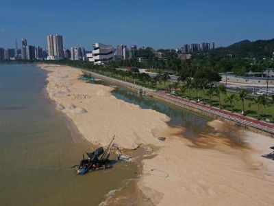 珠海市海天公园沙滩底层填沙完成！预计开放时间是……