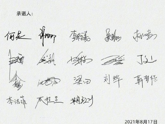 湖南卫视发布《争当合格新时代文艺工作者承诺》 数位艺人签名
