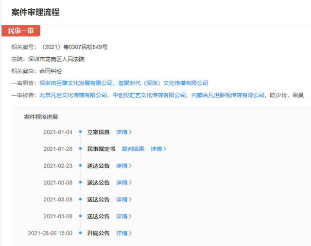 吴亦凡工作室等涉合同纠纷被深圳有关公司起诉，原告索赔1082万元