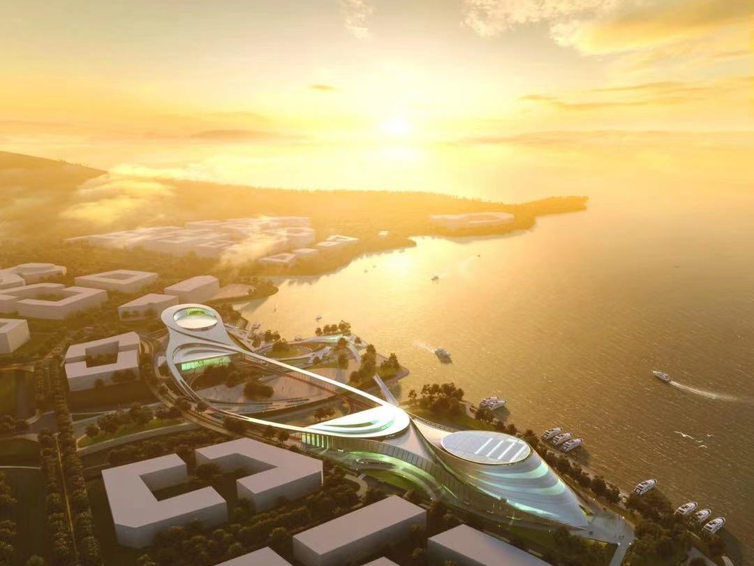 深圳离海最近、屡获国内外设计金奖的大鹏新区综合体育中心封顶