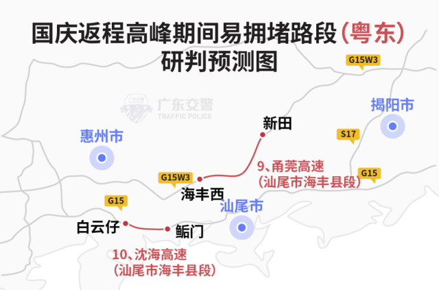 广东交警：今起中心城市进城方向、省际省内主干道将现返程高峰