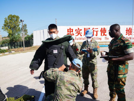 中国第21批赴黎维和部队通过首次联合国装备核查